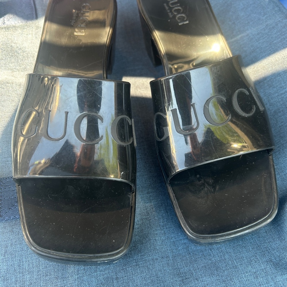 Gucci Black Slide Sandals